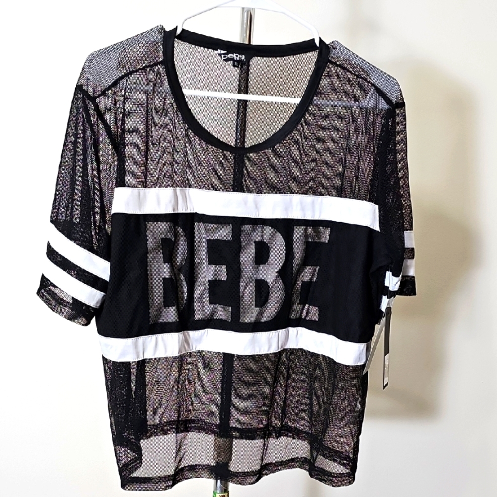Bebe Sport Mesh Top